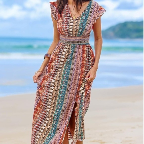 Cupshe Dresses & Skirts - Cupshe Multicolor Bohemian Maxi Dress nwt